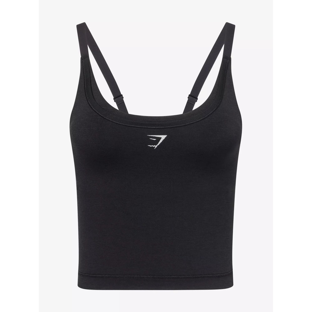 Gymshark Interval Seamless Midi Tank Black Body Fit
